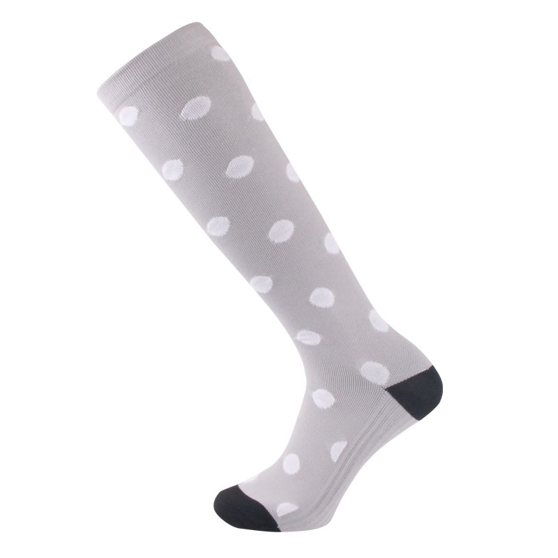 Men Women Long-barreled Polka Dots Compression Stockings Athletic Football Compression Socks for Swelling